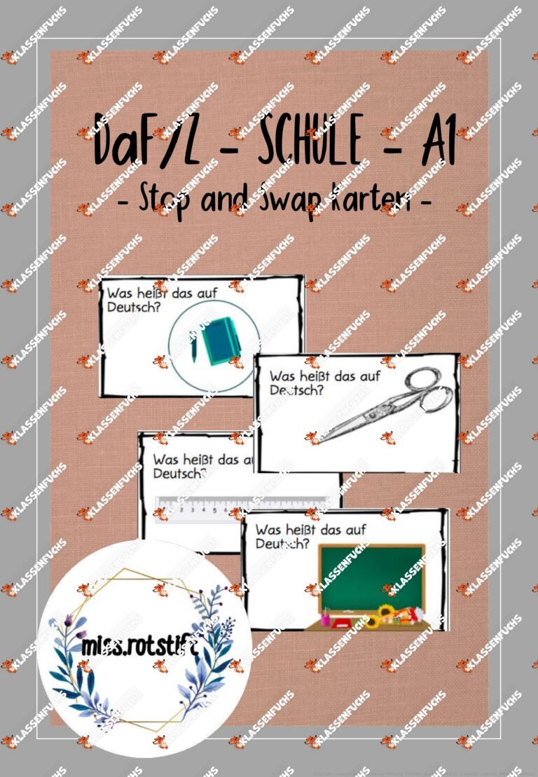 DaFZ – Schule – Stop and Swap Karten